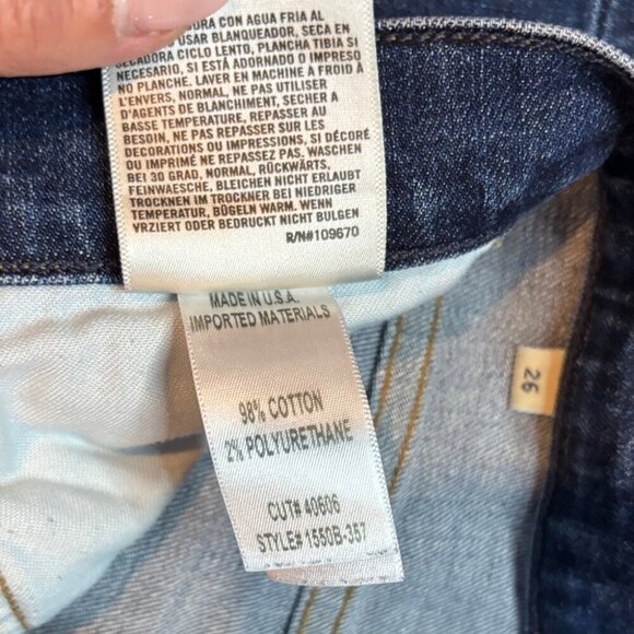 Citizens of Humanity Drew Crop Flare Jeans Size 26 Frayed Cuff Blue ✨ - Picture 2 of 15